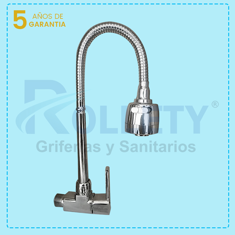 LLAVE COCINA FLEXIBLE PESADO - CUADRADO