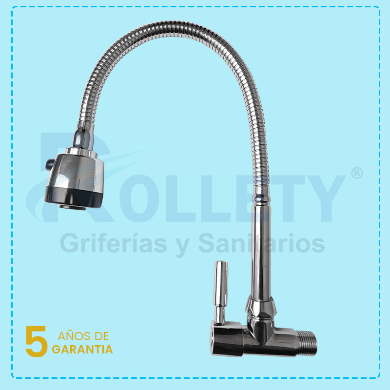 LLAVE COCINA FLEXIBLE PARED - MANIJA REDONDA