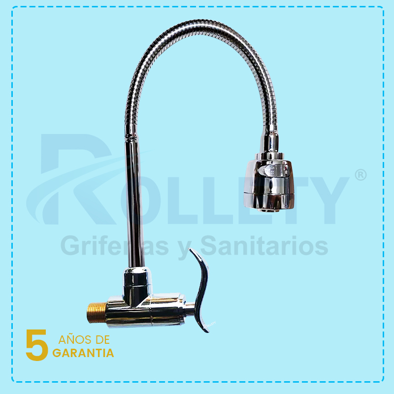 LLAVE COCINA FLEXIBLE PESADO -MANIJA ONDAS