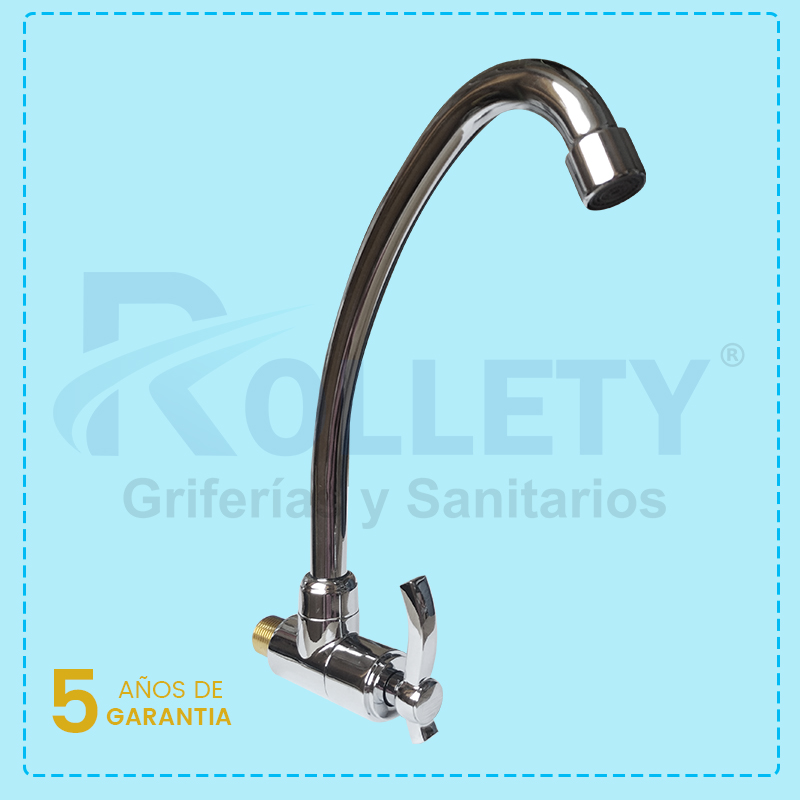 LLAVE COCINA PICO ALTO MANIJA MINIMALISTA