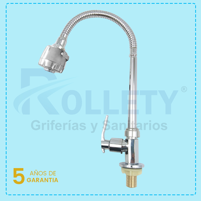 LLAVE COCINA FLEXIBLE MUEBLE - MANIJA PATO