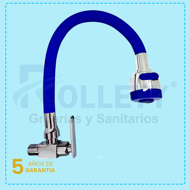 LLAVE COCINA FLEXIBLE PARED- BLUE - PESADO